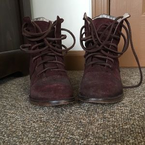 Burgundy Freebird Booties